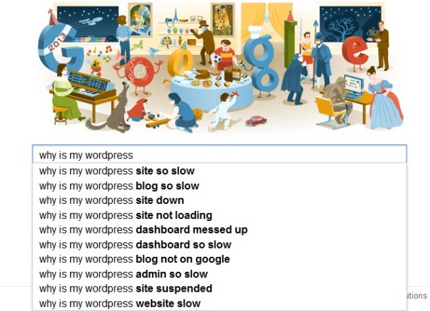 google search - why is my wordpress blog so slow